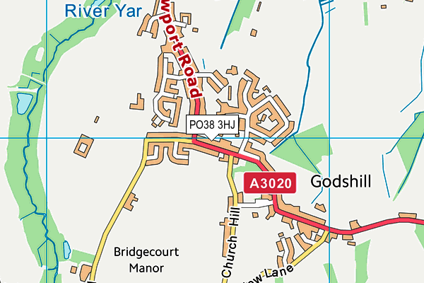 Godshill Primary School map (PO38 3HJ) - OS VectorMap District (Ordnance Survey)