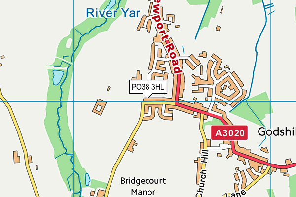 PO38 3HL map - OS VectorMap District (Ordnance Survey)