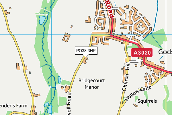 PO38 3HP map - OS VectorMap District (Ordnance Survey)