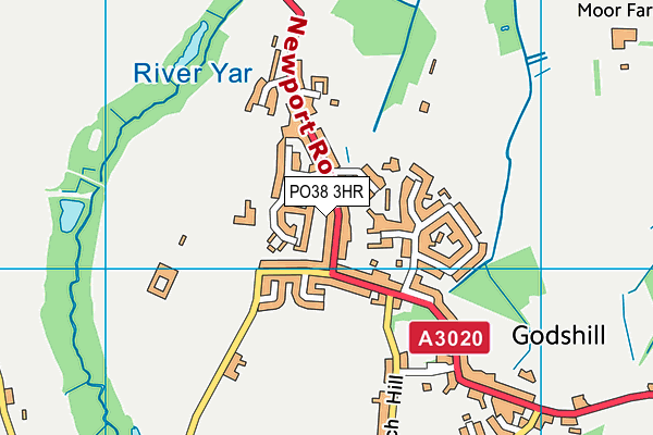 PO38 3HR map - OS VectorMap District (Ordnance Survey)