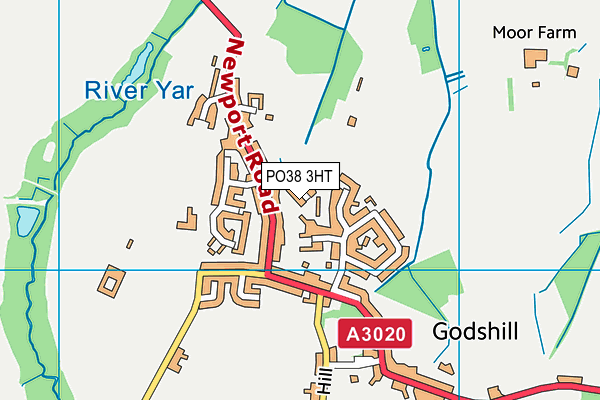 PO38 3HT map - OS VectorMap District (Ordnance Survey)