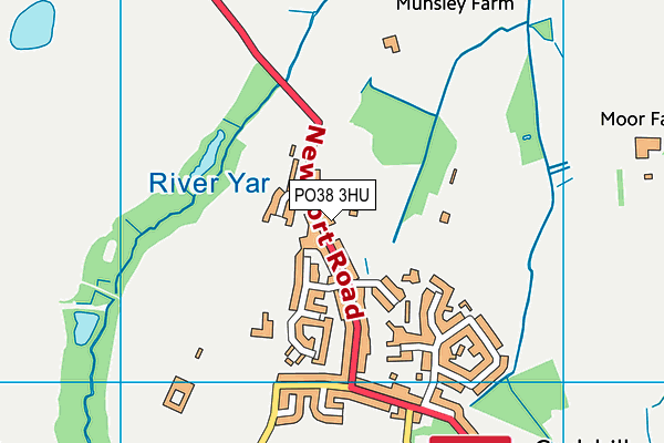 PO38 3HU map - OS VectorMap District (Ordnance Survey)