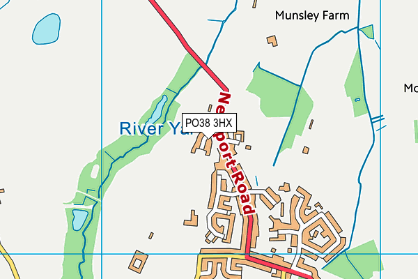 PO38 3HX map - OS VectorMap District (Ordnance Survey)