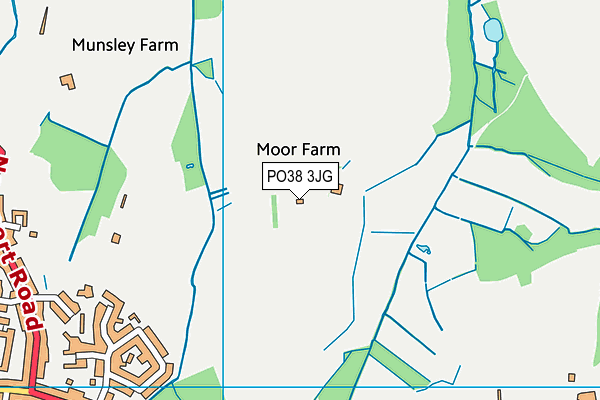 PO38 3JG map - OS VectorMap District (Ordnance Survey)