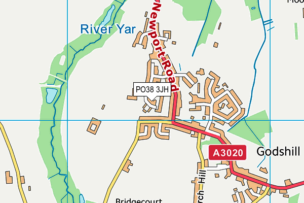 PO38 3JH map - OS VectorMap District (Ordnance Survey)