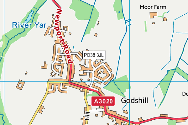 PO38 3JL map - OS VectorMap District (Ordnance Survey)