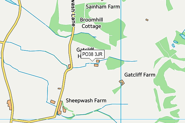 PO38 3JR map - OS VectorMap District (Ordnance Survey)