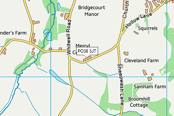 PO38 3JT map - OS VectorMap District (Ordnance Survey)