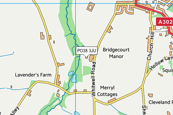 PO38 3JU map - OS VectorMap District (Ordnance Survey)