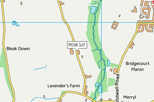 PO38 3JY map - OS VectorMap District (Ordnance Survey)