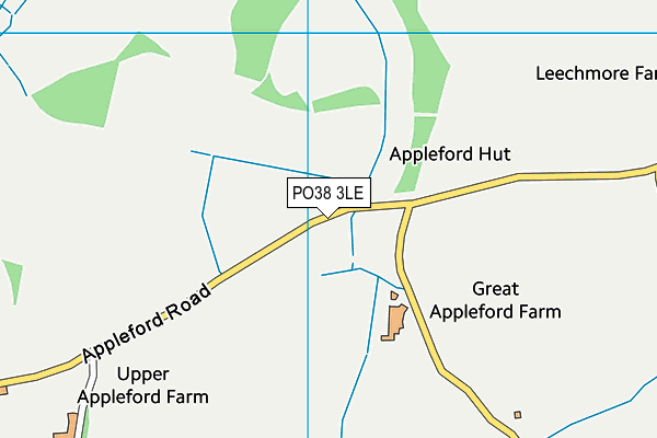 PO38 3LE map - OS VectorMap District (Ordnance Survey)