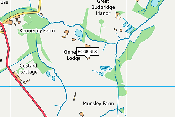 PO38 3LX map - OS VectorMap District (Ordnance Survey)