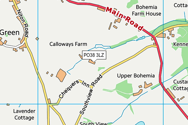 PO38 3LZ map - OS VectorMap District (Ordnance Survey)