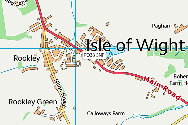 PO38 3NF map - OS VectorMap District (Ordnance Survey)