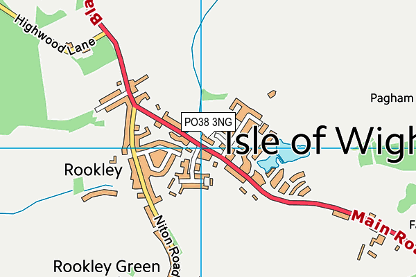 PO38 3NG map - OS VectorMap District (Ordnance Survey)