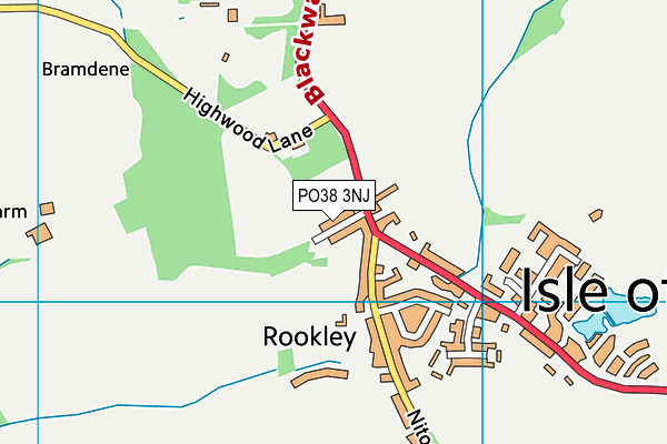 PO38 3NJ map - OS VectorMap District (Ordnance Survey)