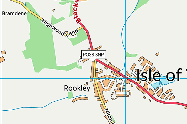 PO38 3NP map - OS VectorMap District (Ordnance Survey)