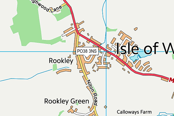 PO38 3NS map - OS VectorMap District (Ordnance Survey)