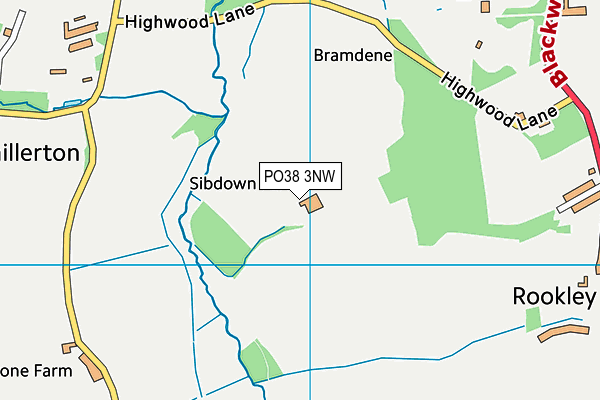 PO38 3NW map - OS VectorMap District (Ordnance Survey)