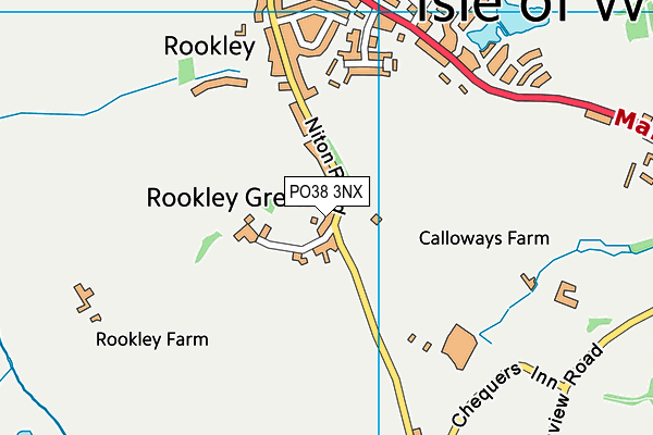 PO38 3NX map - OS VectorMap District (Ordnance Survey)