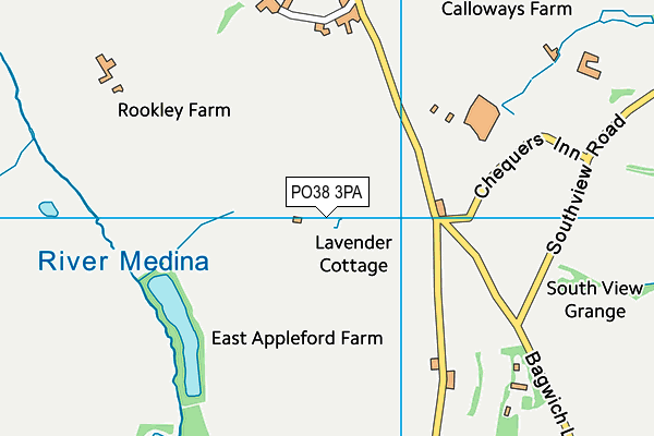 PO38 3PA map - OS VectorMap District (Ordnance Survey)