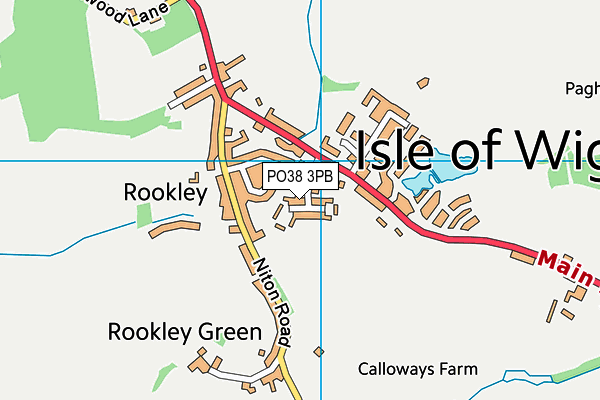 PO38 3PB map - OS VectorMap District (Ordnance Survey)