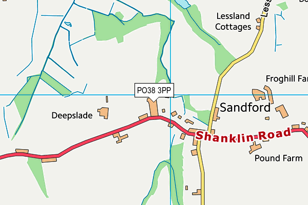 PO38 3PP map - OS VectorMap District (Ordnance Survey)