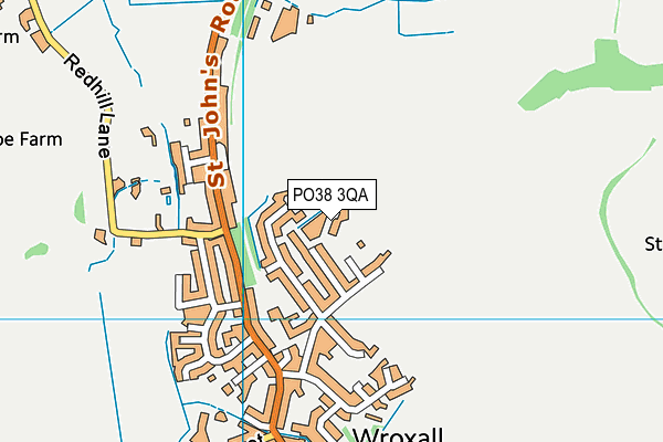 PO38 3QA map - OS VectorMap District (Ordnance Survey)