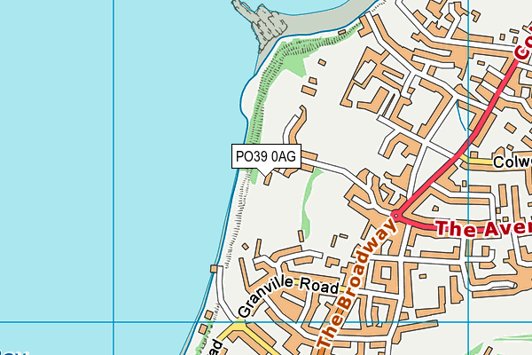 PO39 0AG map - OS VectorMap District (Ordnance Survey)