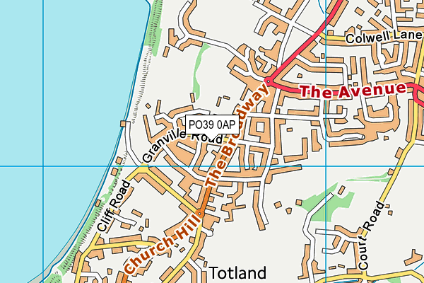 PO39 0AP map - OS VectorMap District (Ordnance Survey)