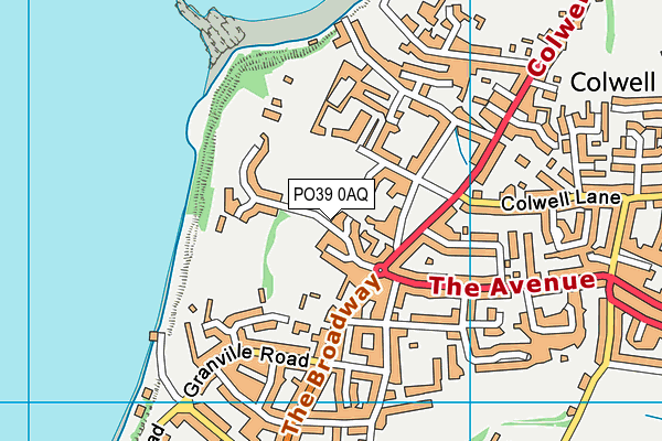 PO39 0AQ map - OS VectorMap District (Ordnance Survey)