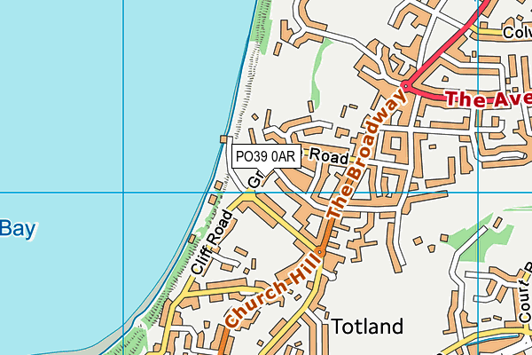 PO39 0AR map - OS VectorMap District (Ordnance Survey)