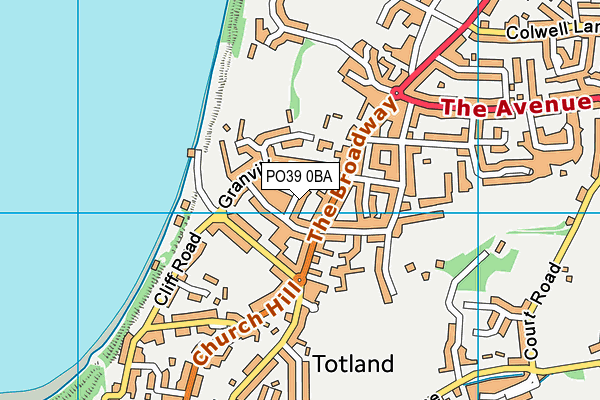 PO39 0BA map - OS VectorMap District (Ordnance Survey)