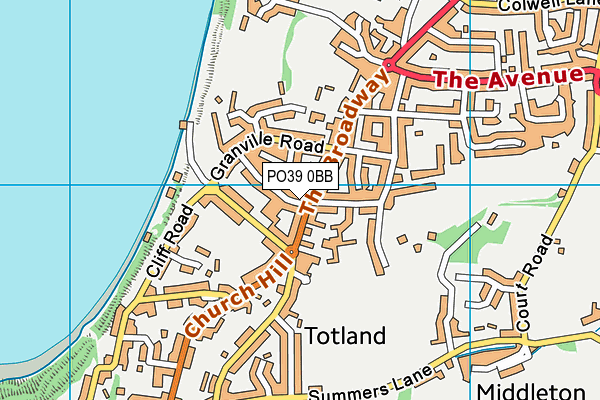 PO39 0BB map - OS VectorMap District (Ordnance Survey)