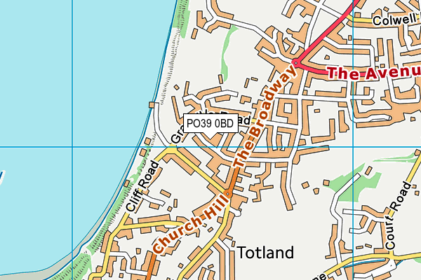 PO39 0BD map - OS VectorMap District (Ordnance Survey)
