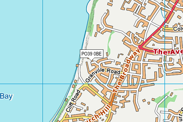 PO39 0BE map - OS VectorMap District (Ordnance Survey)