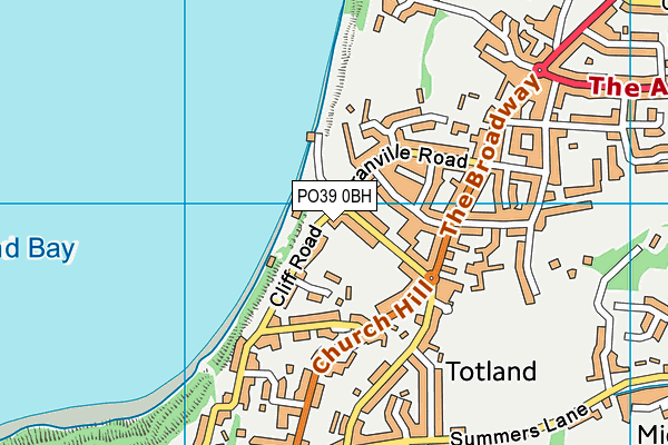 PO39 0BH map - OS VectorMap District (Ordnance Survey)
