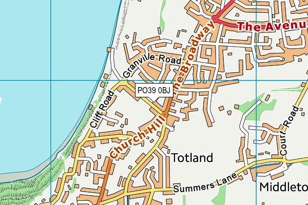 PO39 0BJ map - OS VectorMap District (Ordnance Survey)