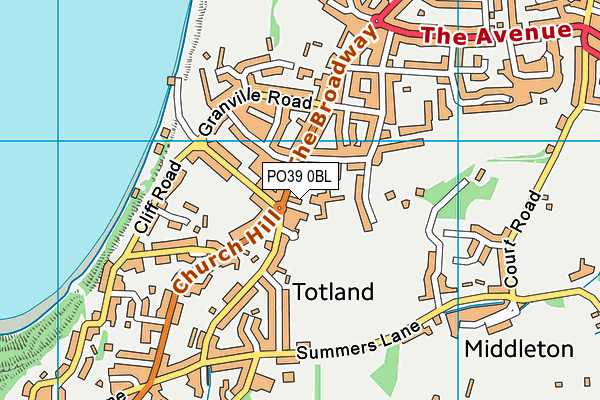 PO39 0BL map - OS VectorMap District (Ordnance Survey)