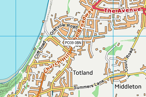 PO39 0BN map - OS VectorMap District (Ordnance Survey)