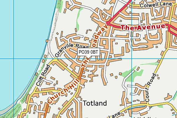 PO39 0BT map - OS VectorMap District (Ordnance Survey)