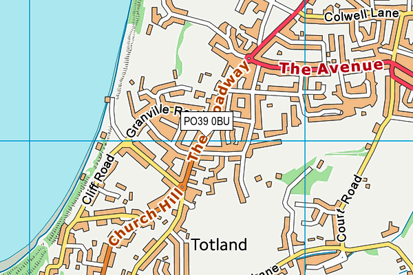 PO39 0BU map - OS VectorMap District (Ordnance Survey)