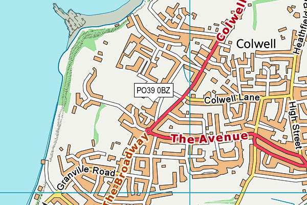 PO39 0BZ map - OS VectorMap District (Ordnance Survey)