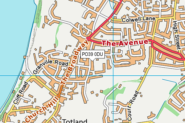 PO39 0DU map - OS VectorMap District (Ordnance Survey)