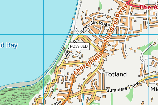 PO39 0ED map - OS VectorMap District (Ordnance Survey)