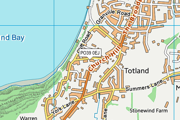 PO39 0EJ map - OS VectorMap District (Ordnance Survey)