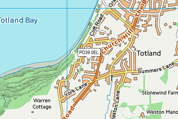 PO39 0EL map - OS VectorMap District (Ordnance Survey)