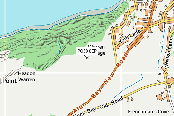 PO39 0EP map - OS VectorMap District (Ordnance Survey)