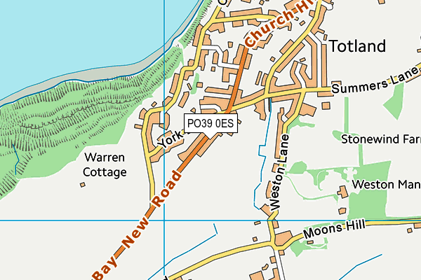 PO39 0ES map - OS VectorMap District (Ordnance Survey)