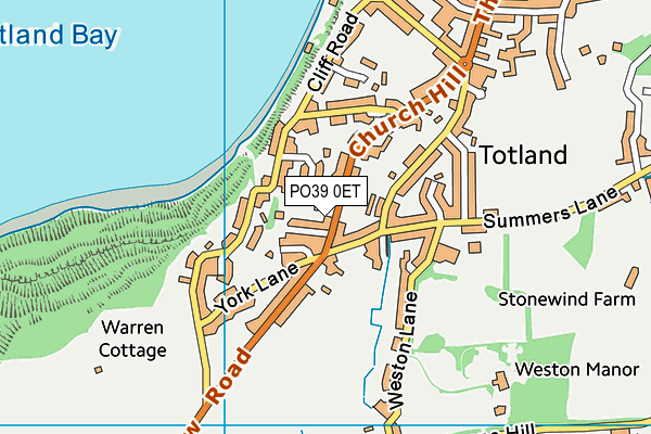 PO39 0ET map - OS VectorMap District (Ordnance Survey)